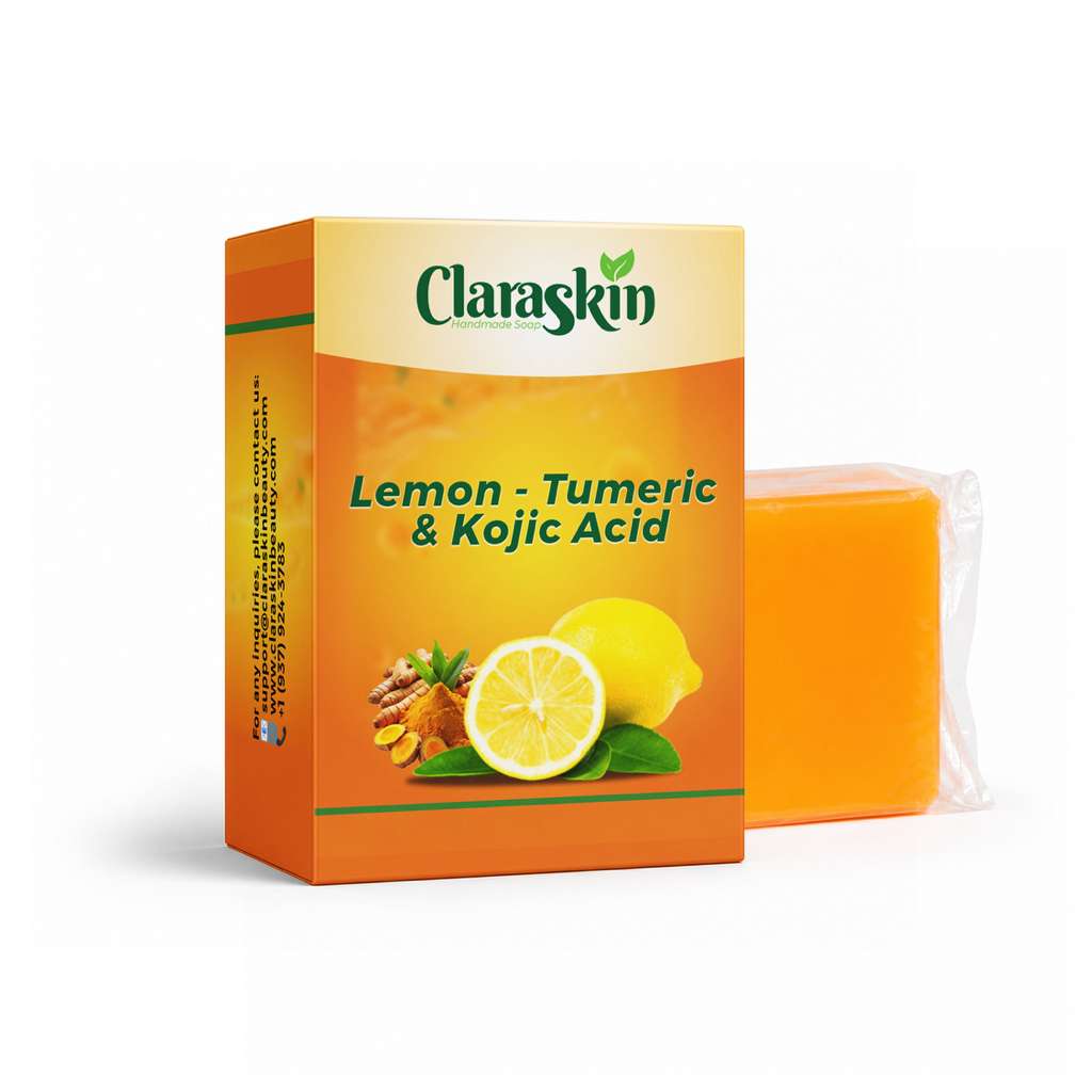 claraskin beauty soap lemon turmeric & kojic acid
